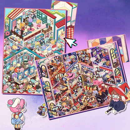 Curious Corners 3D Sticker | 2 Cute Miniature Scenes