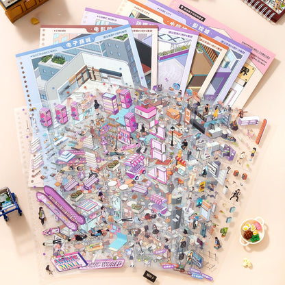 Mall Cubby Diorama 3D Sticker Book