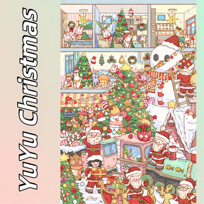Snow Day Festival 3D Sticker | 3 Cute Miniature Scenes