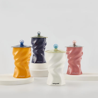 Ruffled Skirt Ceramic Latte Cup