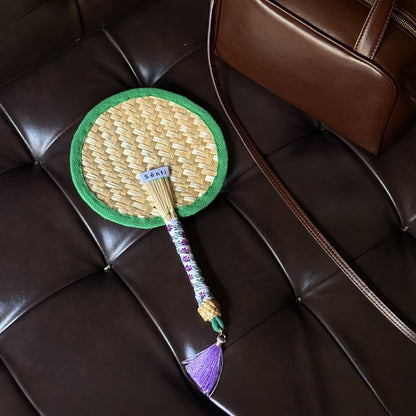 Saigon Lullaby Handwoven Palm Leaf Fan