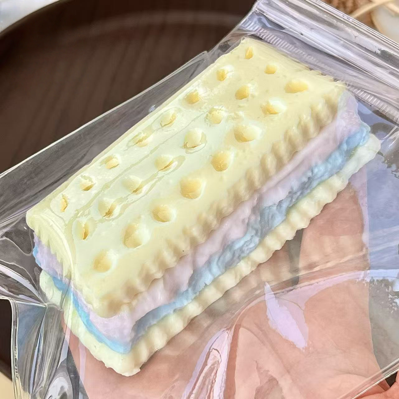 Extra Thick Cream Filled Soda Cracker Squishy