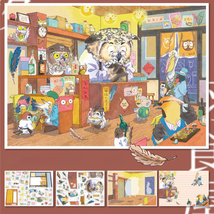 Residents of a Tiny World 3D Sticker | 4 Cute Miniature Scenes
