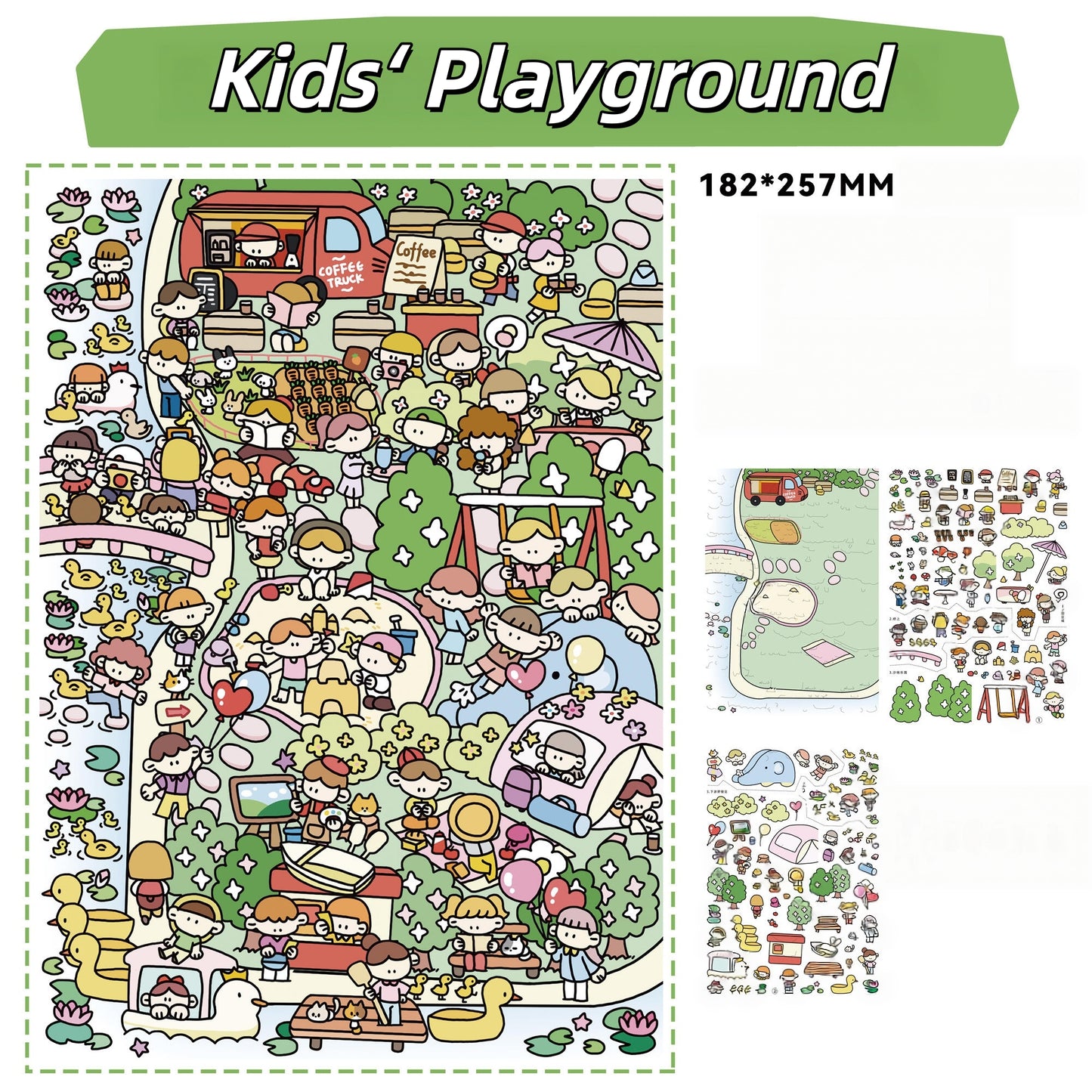 City Alive 3D Sticker | 5 Cute Miniature Scenes