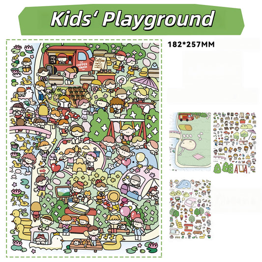 City Alive 3D Sticker | 5 Cute Miniature Scenes