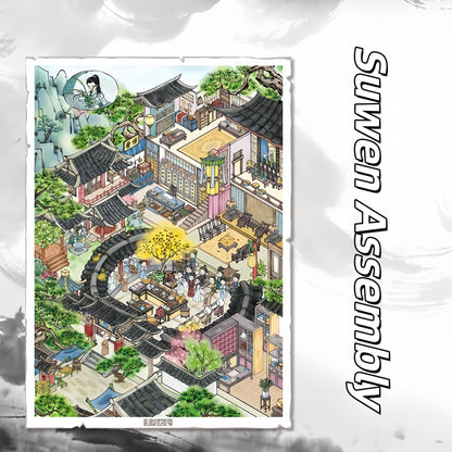 Rain on the Bells 3D Sticker | 2 Cute Miniature Scenes
