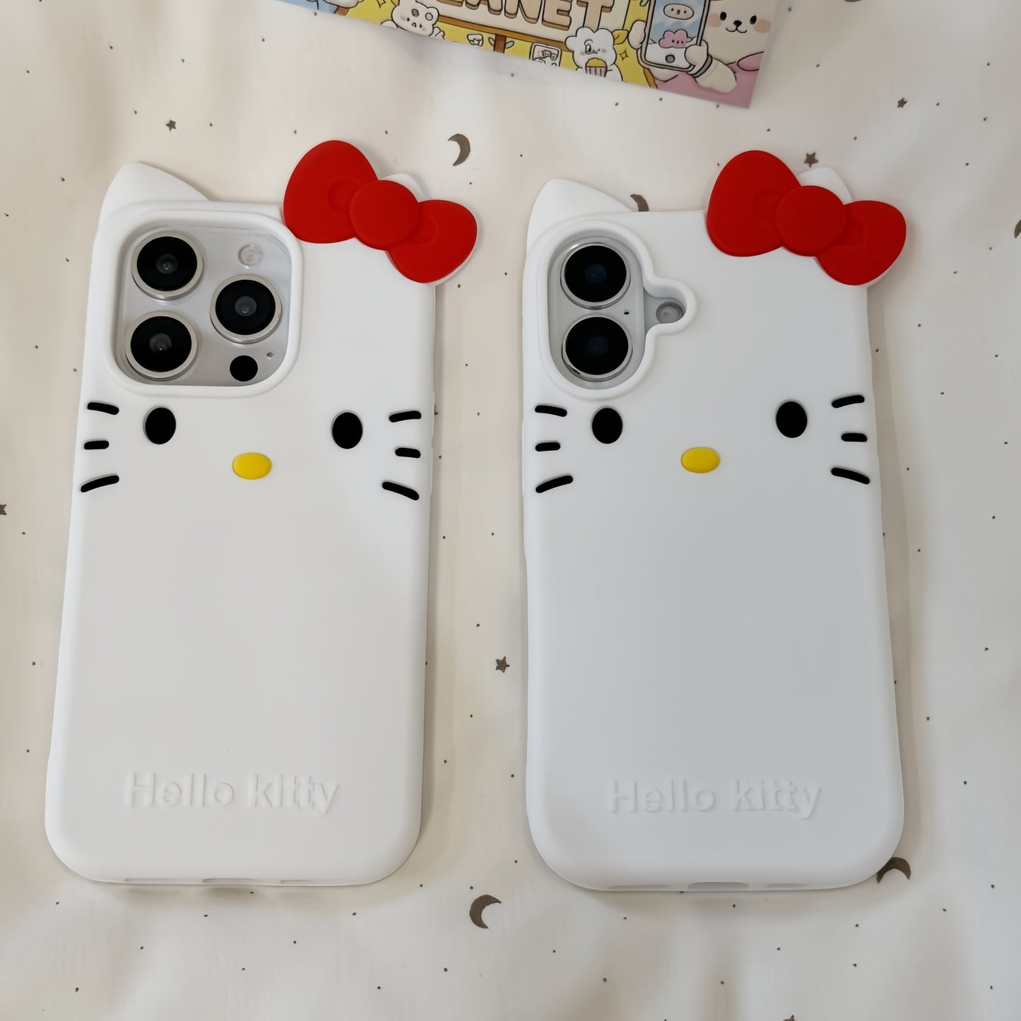 Cartoon Bow-Tie Cat Silicone Phone Case