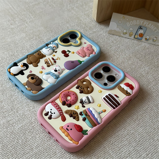 Cute Food and Animals Silicone Phone Case
