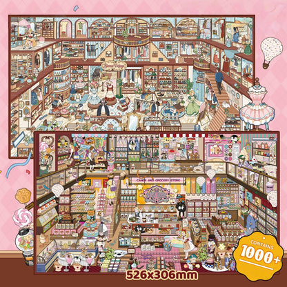 Shelf Display 3D Sticker | 2 Cute Miniature Scenes