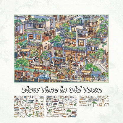 Little Town Pleasures 3D Sticker | 3 Cute Miniature Scenes