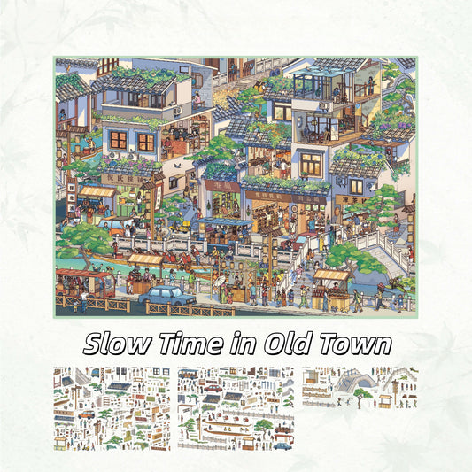 Little Town Pleasures 3D Sticker | 3 Cute Miniature Scenes