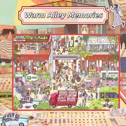 Warm Alley Memories 3D Sticker