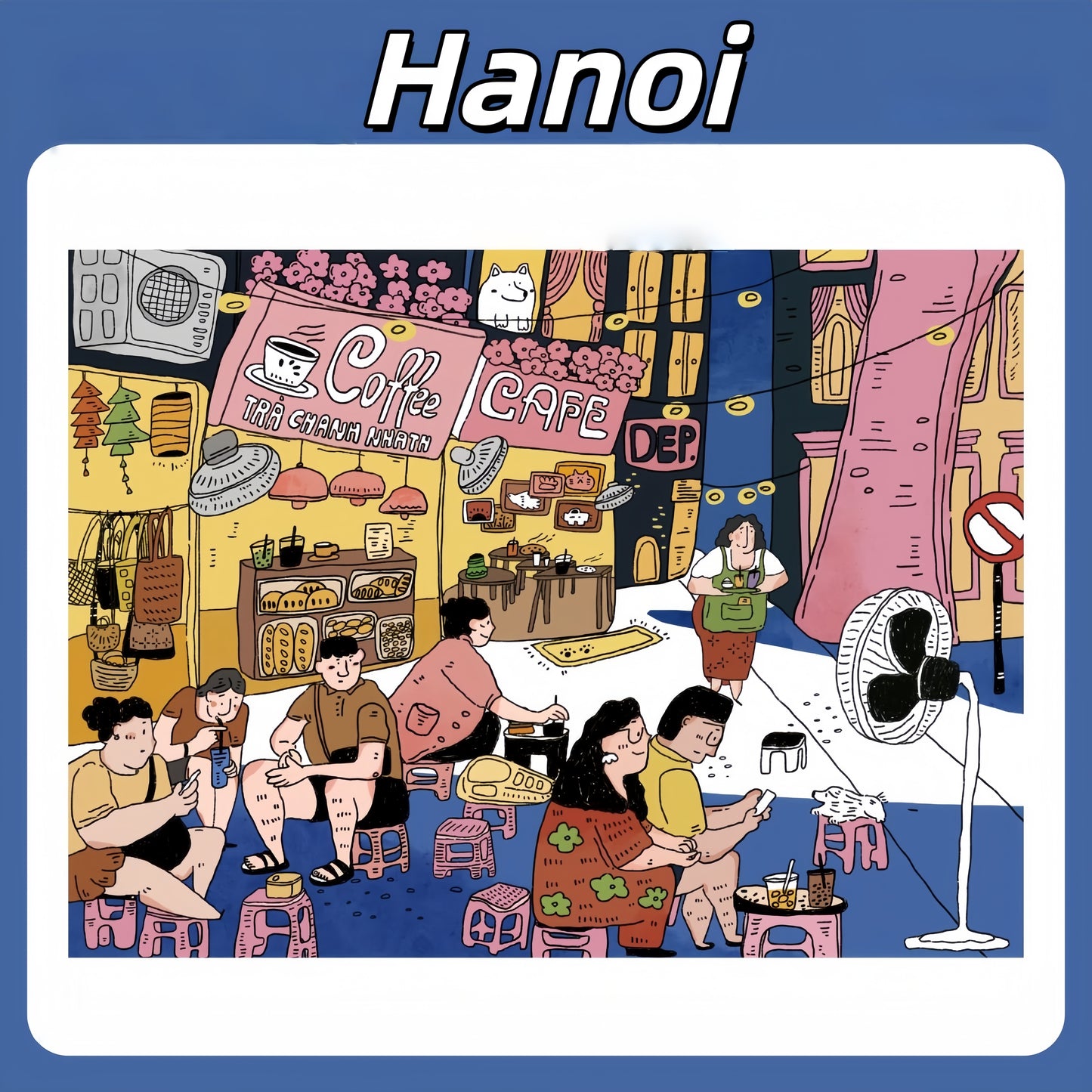 Awei‘s Travel Diary 3D Sticker | 4 Cute Miniature Scenes