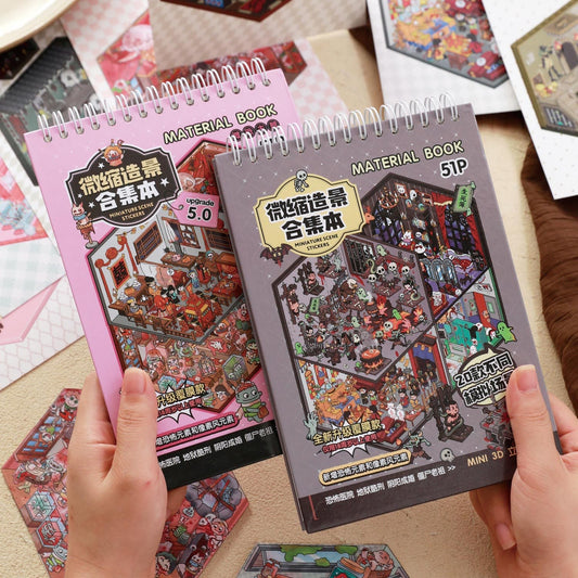 Horror Town 3D Sticker Book
