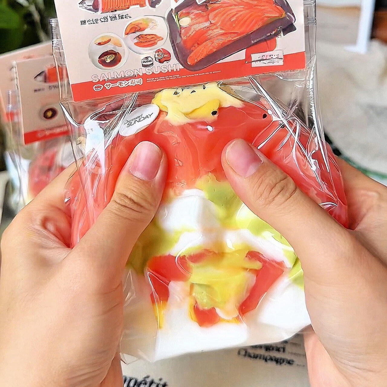 Wasabi Salmon Extra Thick Bread Roll Squishy