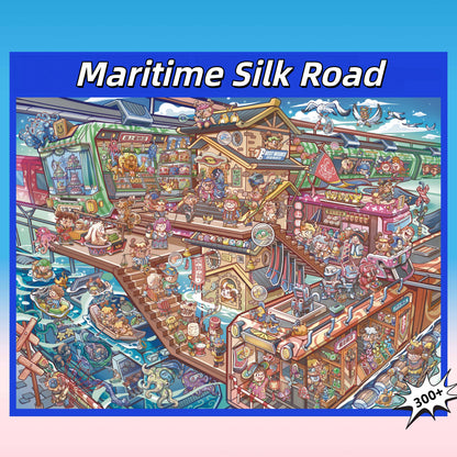 Dreamers‘ Map 3D Sticker | 3 Cute Miniature Scenes