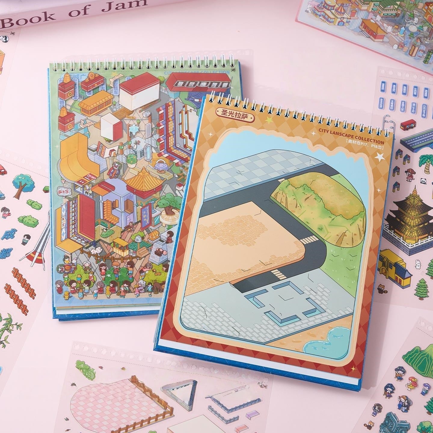 Chinese Cities 3D Sticker Book
