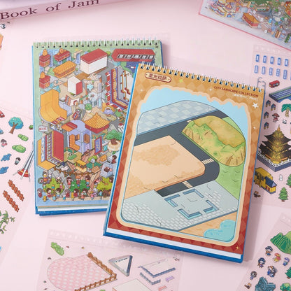 Chinese Cities 3D Sticker Book
