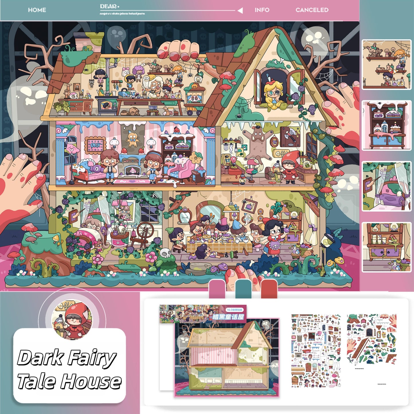 Paperfairy Tale 3D Sticker | 2 Cute Miniature Scenes