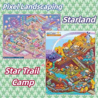 Pixel Landscaping 3D Sticker | 2 Cute Miniature Scenes