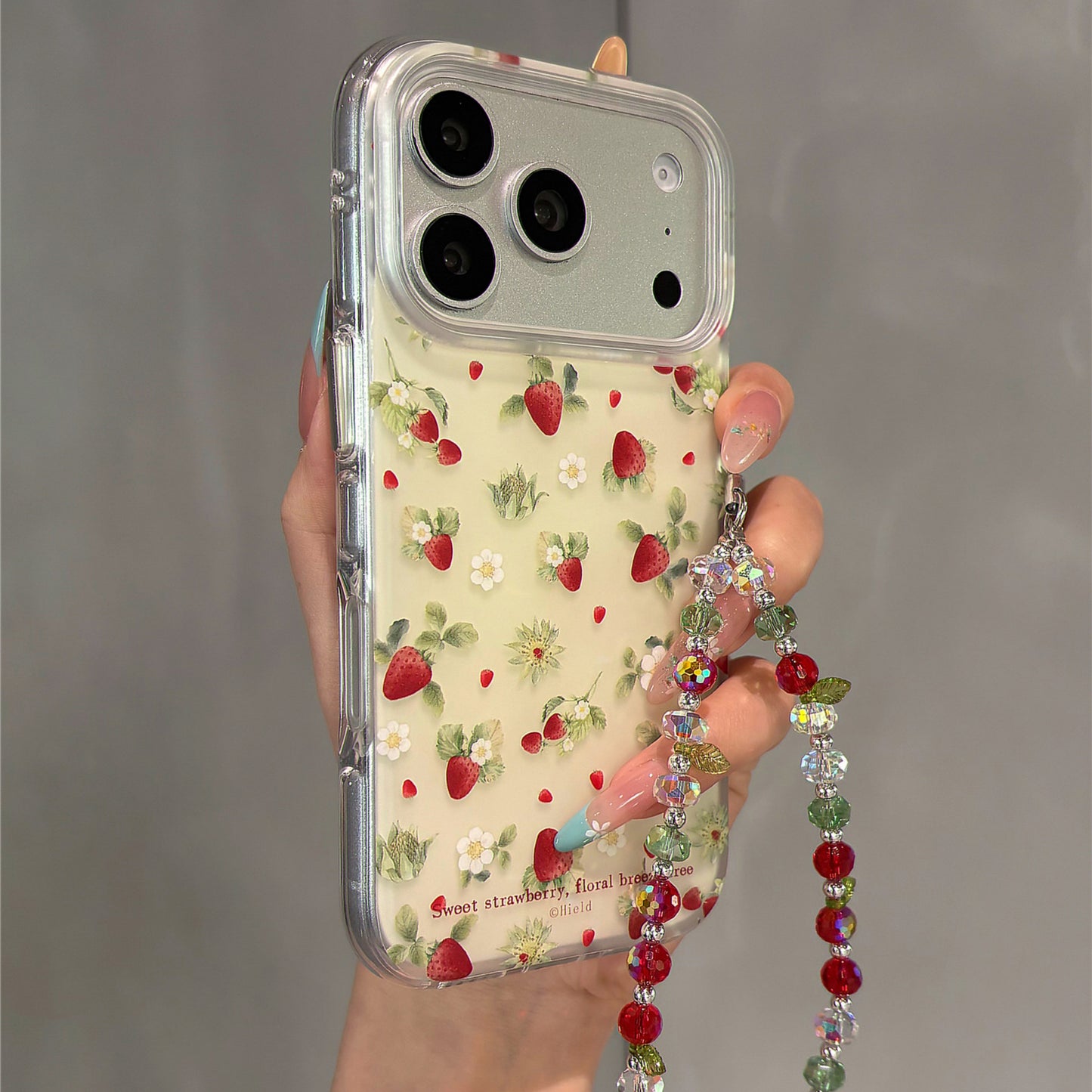 Strawberry Illustration Acrylic Phone Case