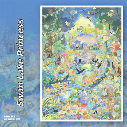 Fairy Tale Days 3D Sticker | 4 Cute Miniature Scenes
