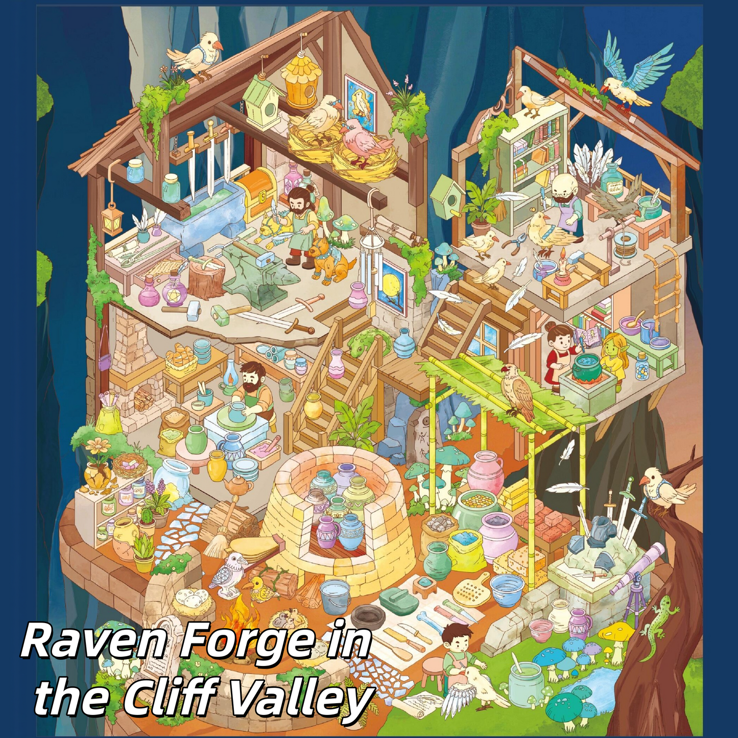 Mystic Workshop 3D Sticker | 3 Cute Miniature Scenes