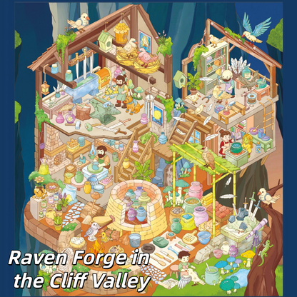 Mystic Workshop 3D Sticker | 3 Cute Miniature Scenes