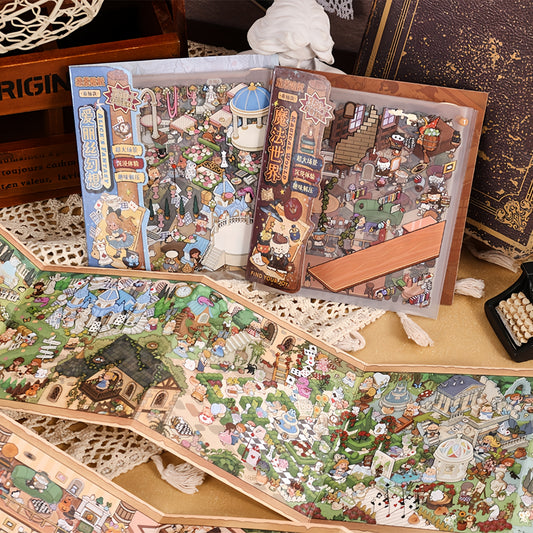 Fantasy Realm 3D Sticker | 2 Cute Miniature Scenes