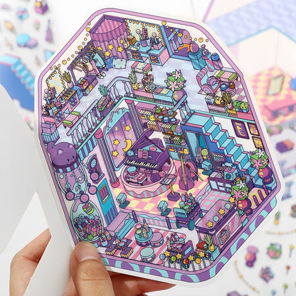 Little Corners 3D Sticker | 4 Cute Miniature Scenes