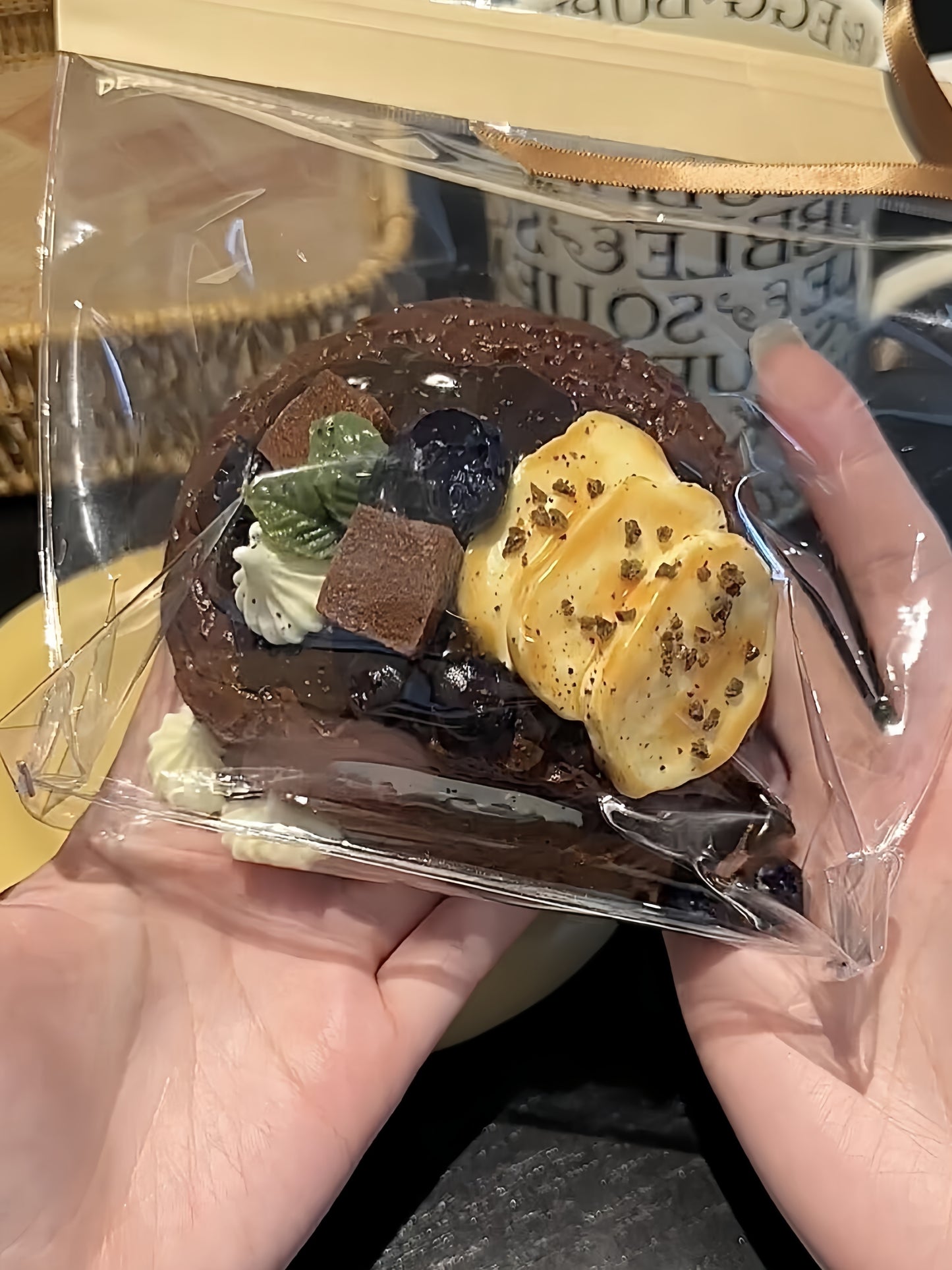 Chocolate Banana Cream Puff Squishy