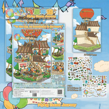 Dream Archive 3D Sticker | 4 Cute Miniature Scenes