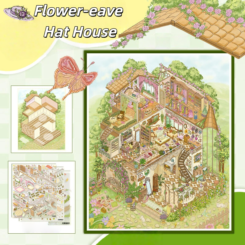 Magic Adventure 3D Sticker | 4 Cute Miniature Scenes