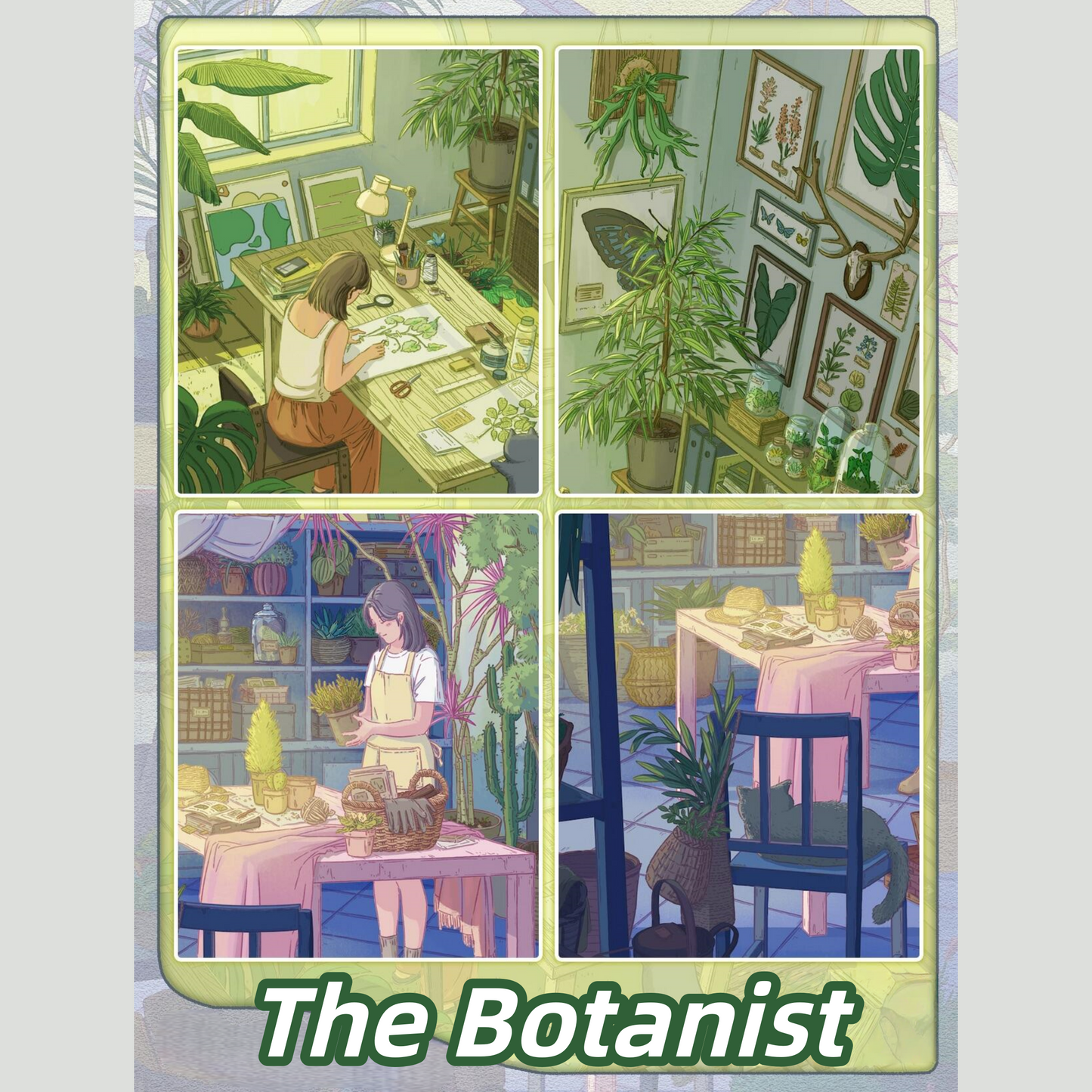 The Botanist 3D Sticker | 2 Cute Miniature Scenes