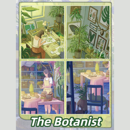 The Botanist 3D Sticker | 2 Cute Miniature Scenes