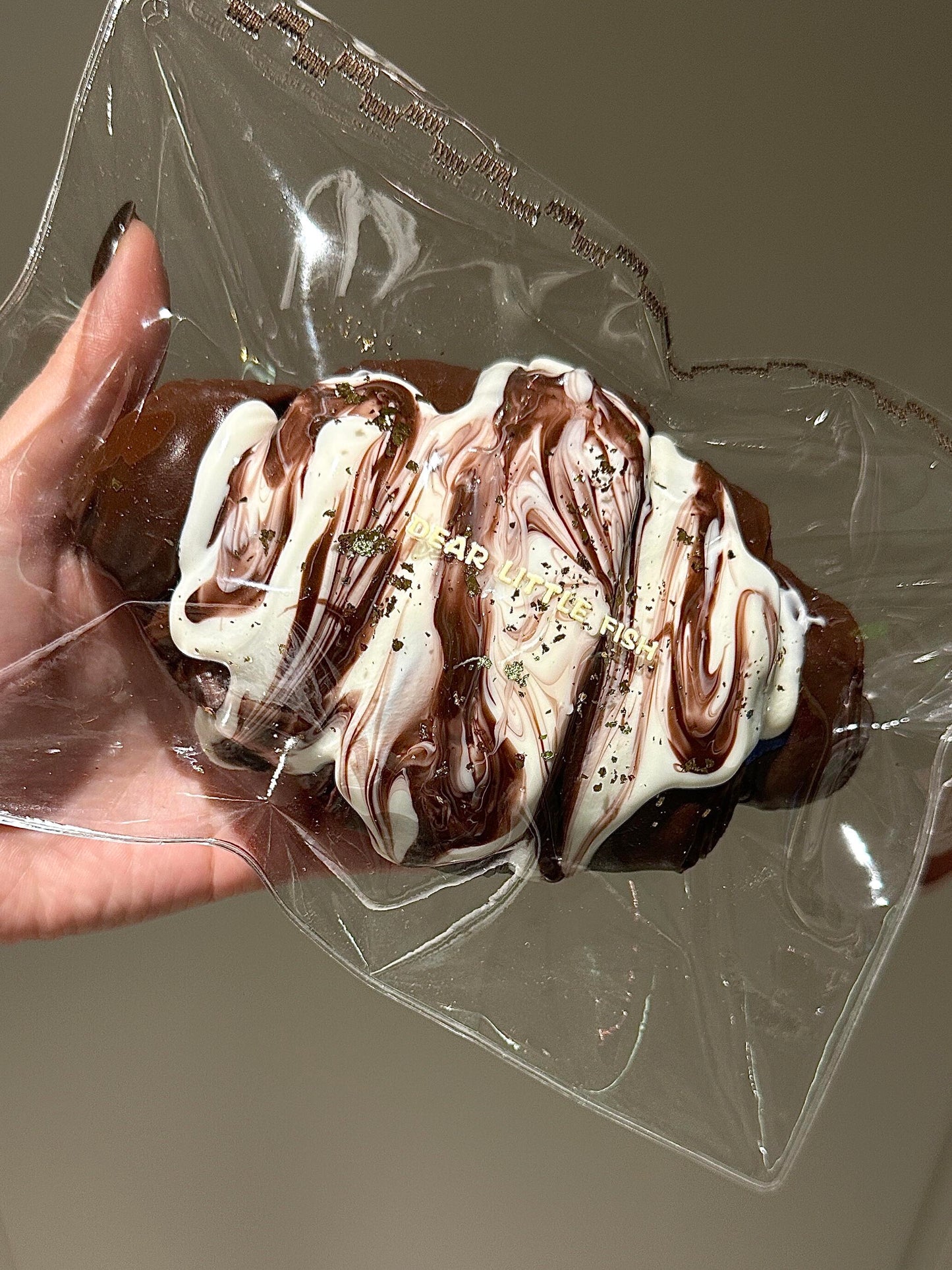 Meteor Swirl Chocolate Croissant Squishy