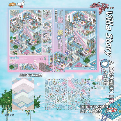Tranquil Spots 3D Sticker | 4 Cute Miniature Scenes