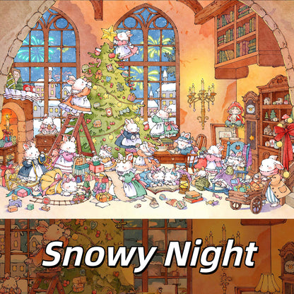 A Warm Winter 3D Sticker | 2 Cute Miniature Scenes