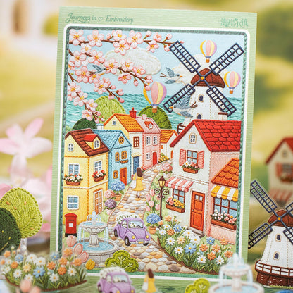 Embroidered Journey 3D Sticker Book
