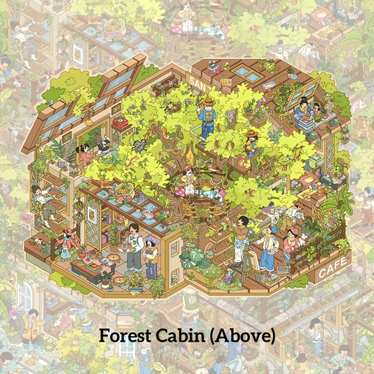 Forest Cabin 3D Sticker