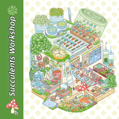 Whimsical Life 3D Sticker | 3 Cute Miniature Scenes