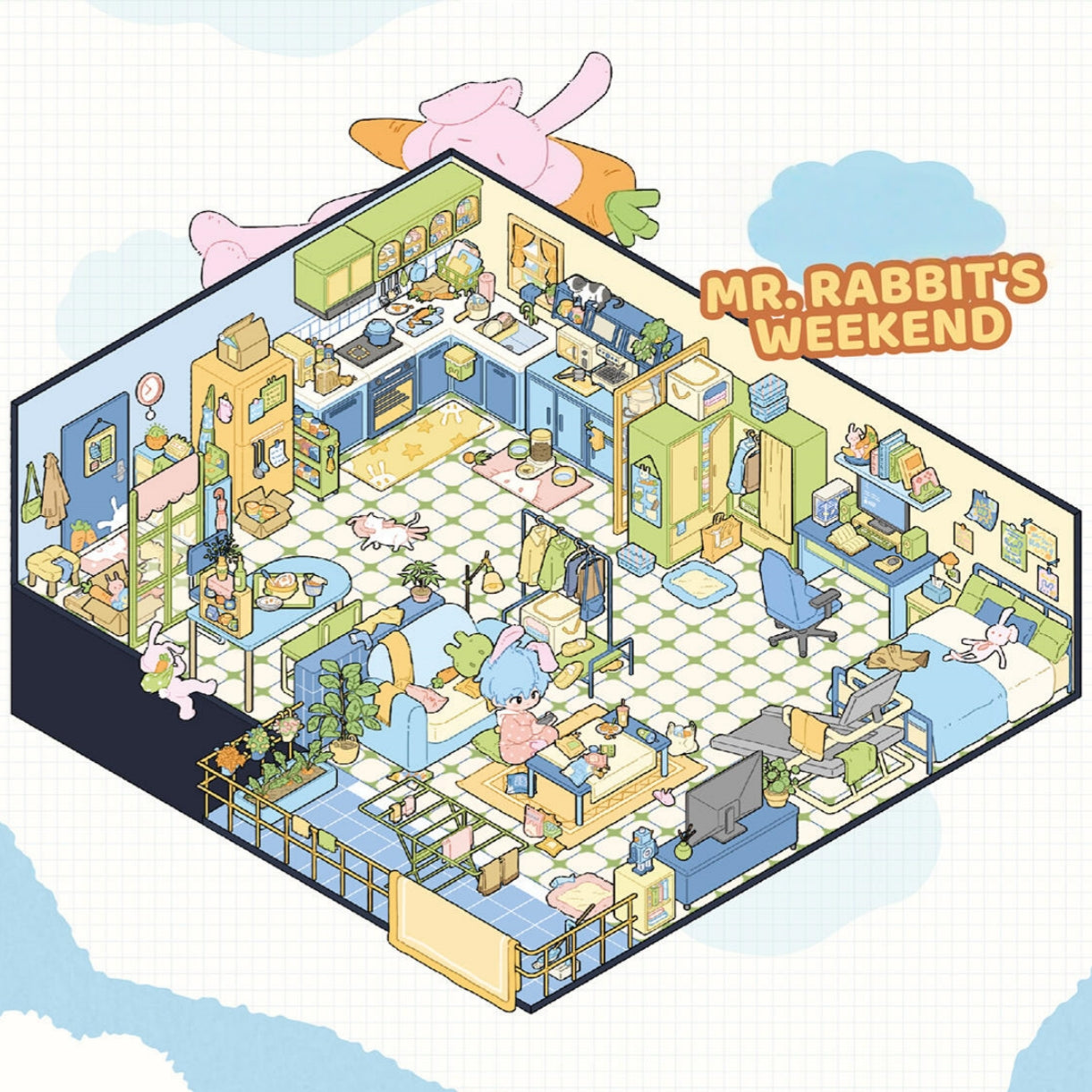 Dream Daily 3D Sticker | 2 Cute Miniature Scenes