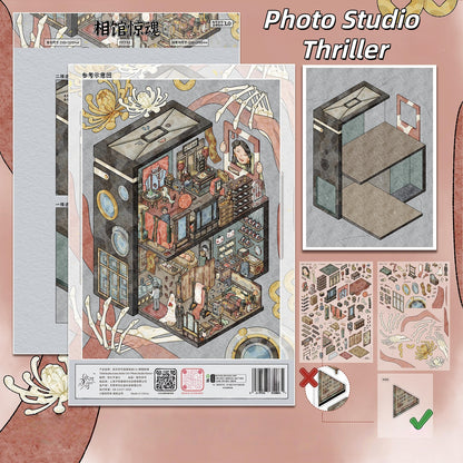 Suspense Tales 3D Sticker | 2 Cute Miniature Scenes