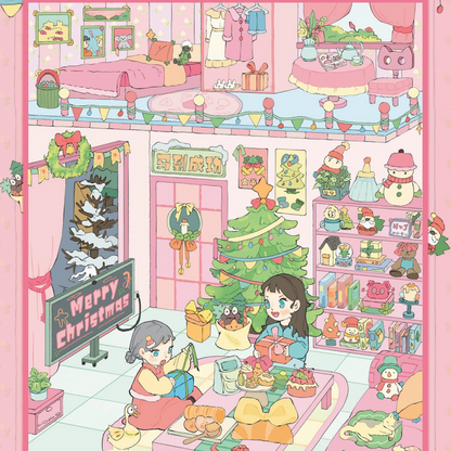 Leisure Daily 3D Sticker | 4 Cute Miniature Scenes