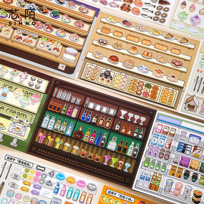 Pixel Shelf Display 3D Sticker Book