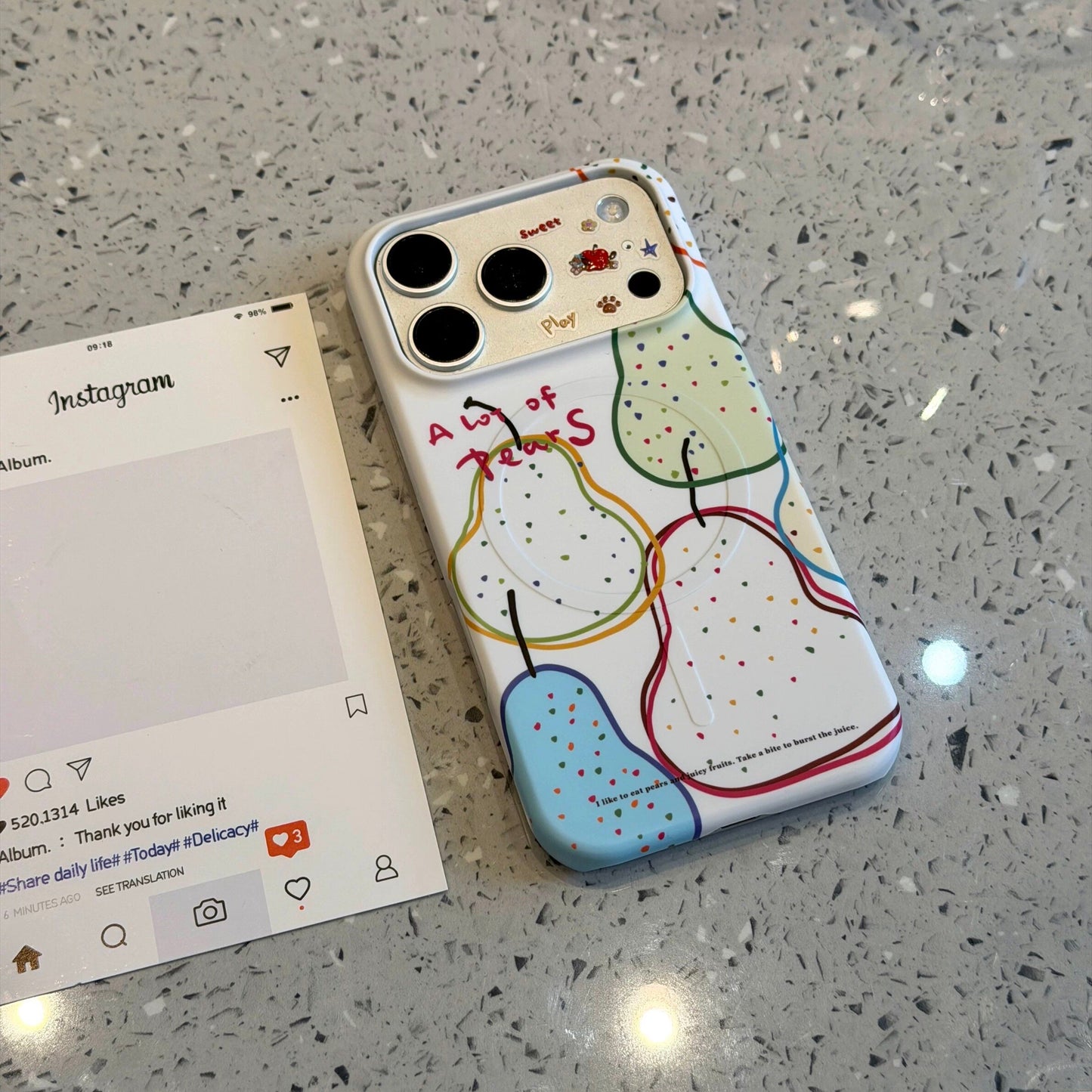 Colorful Line Sydney Magnetic Stand Acrylic Phone Case