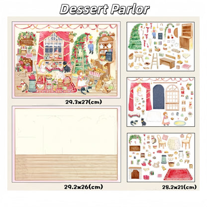 Hand-Drawn Daily Life 3D Sticker | 2 Cute Miniature Scenes