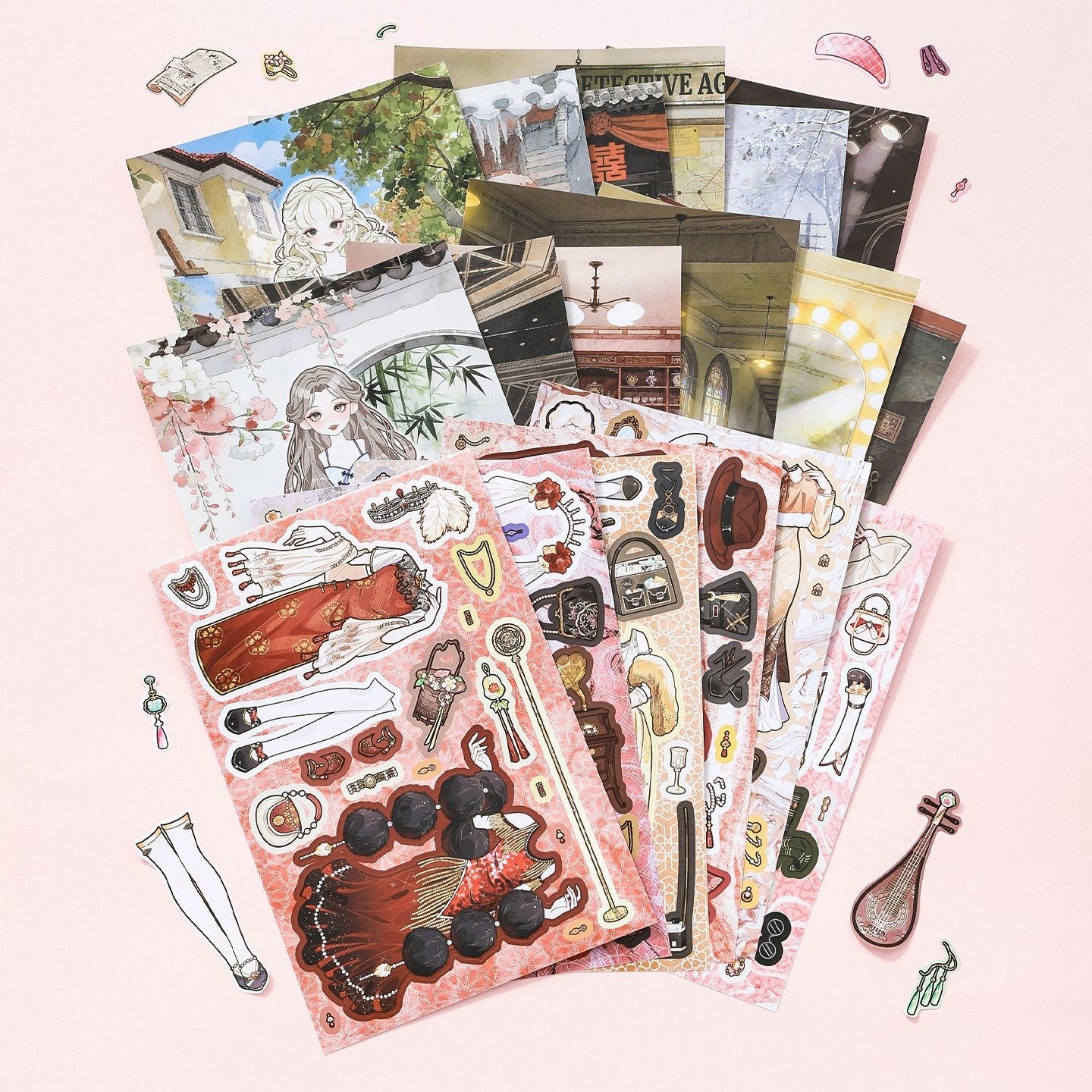 Pretty Girl Dress Up 3D Sticker Book