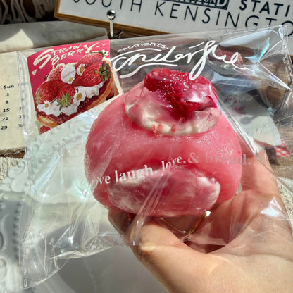 Strawberry Ice Skin Mochi Squishy