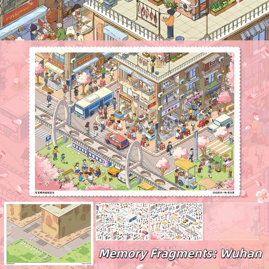Cities in Mind 3D Sticker | 3 Cute Miniature Scenes